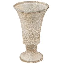 Article Calice ancien en métal, gobelet décoratif, vase vintage, Ø11cm, H17,5cm