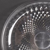 Article Plateau décoratif rond transparent avec pied 32 cm