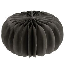 Article Anneaux décoratifs citrouille en papier nid d'abeille 24 cm gris foncé, lot de 4