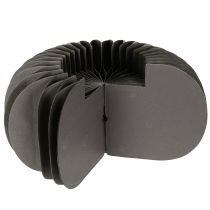 Article Anneaux décoratifs citrouille en papier nid d'abeille 24 cm gris foncé, lot de 4