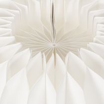 Article Citrouille en papier nid d'abeille blanche ronde 24 cm pour décorations automnales et compositions florales (4 pièces)