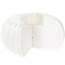 Article Citrouille en papier nid d'abeille blanche ronde 24 cm pour décorations automnales et compositions florales (4 pièces)