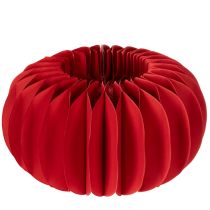 Article Ensemble de 4 citrouilles en papier alvéolé rouge 24 cm décoratives pour table