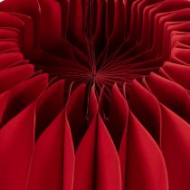 Article Ensemble de 4 citrouilles en papier alvéolé rouge 24 cm décoratives pour table
