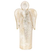 Article Figurine ange porte-bougie en métal doré 27 cm