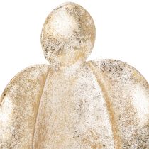 Article Figurine ange porte-bougie en métal doré 27 cm