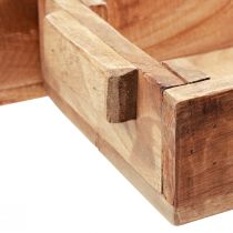 Article Boîte à planter jardinière en bois 48,5/40,5/32,5 cm lot de 3