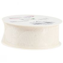 Article Ruban organza crème ruban décoratif coeurs 40mm 15m