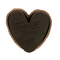 Article Cœur en mousse florale OASIS® Renewal® Biolit®, brun, 18 cm, pour compositions florales, lot de 2