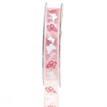 Article Ruban organza ruban papillon rose 15mm 20m