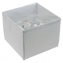 Article Boule de Noël LED guirlande lumineuse en verre coeurs Ø15cm