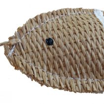 Décoration à suspendre déco poisson à suspendre décoration maritime rayée 14,5×6cm