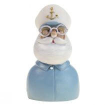 Décoration maritime figurine capitaine à lunettes décoration estivale H11,5cm