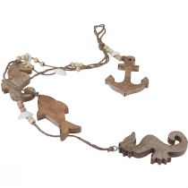 Article Cintre décoratif bois maritime hippocampe ancre poisson 60cm