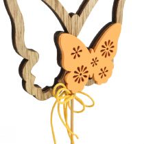 Bouchon fleur papillon bouchon décoratif bois 8.5x7cm 12 pièces
