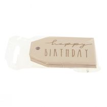 Article Étiquettes cadeaux papier imprimé Joyeux Anniversaire 4×7cm 24 pcs