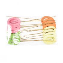 Article Bouchons numérotés anniversaire 0 bouchons fleurs bois 27,5cm 16 pcs