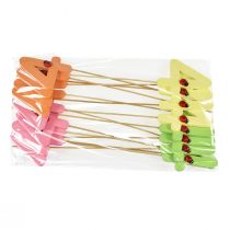 Article Bouchons numérotés anniversaire 4 bouchons fleurs bois 27,5cm 16 pcs