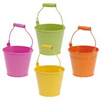 Article Seau décoratif coloré Ø10cm H8cm 10 pcs