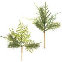 Article Branche de sapin artificielle en plastique vert 22 cm set de 2 pour décoration intérieure