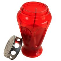 Article Bougies funéraires gouttes rouges lumières de deuil Ø9cm H17cm 4 pcs