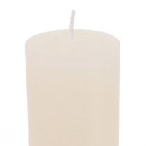 Article Grandes bougies bougies en bâton de couleur unie crème 50x300mm 4 pcs