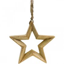 Étoile de décoration de l&#39;Avent en bois Étoile de décoration de Noël H14,5cm