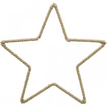 Article Décoration de l&#39;Avent, étoile de décoration de Noël, étoile de décoration jute B31cm 4 pièces