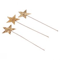 Article Étoiles décoratives à coller sur écorce d&#39;arbre étoiles de décoration Avent 22cm 24 pcs