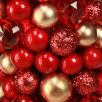 Article Couronne de l&#39;Avent couronne de boules en or rouge Noël Ø33cm
