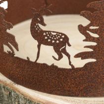 Cerf Déco Forêt Patine Déco Écorce d&#39;Arbre Naturel Ø25-27cm