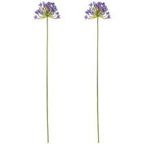 Article Agapanthe Lys Africain Fleurs Artificielles Violet L75cm 2pcs