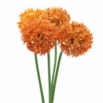 Oignon décoratif Allium orange artificiel Ø7cm H58cm 4pcs