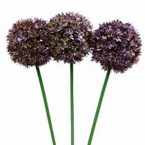 Allium déco artificiel Violet 70cm 3pcs