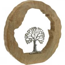 Arbre décoration de table bois à placer bois de manguier naturel, métal 32×5×34cm