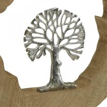 Arbre décoration de table bois à placer bois de manguier naturel, métal 32×5×34cm