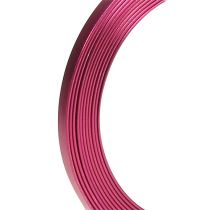 Article Fil plat d’aluminium en rose vif 5mm x 1mm 2,5m