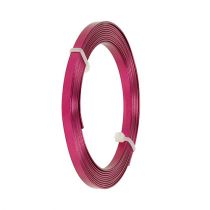 Article Fil plat d’aluminium en rose vif 5mm x 1mm 2,5m