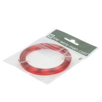 Article Fil plat d’aluminium en rouge 5mm x 1mm 2,5m