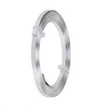 Article Fil plat aluminium argent 5mm x 1mm 2.5m