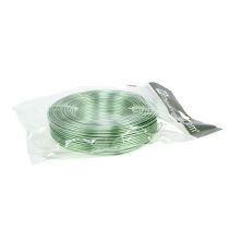 Article Fil d'aluminium 2 mm, 500 g, 60 m, vert menthe - fil de loisirs créatifs pour la décoration, l'art floral et le modélisme