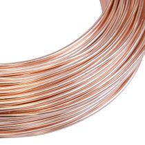 Article Fil d'aluminium 2 mm, 60 m, 500 g, or rose - Fil souple pour bijoux, loisirs créatifs, décoration et fournitures florales
