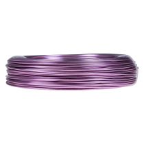 Article Fil d'aluminium violet, 2 mm, pour bijoux et décoration, fil de couleur lavande pour loisirs créatifs, 500 g - 60 m