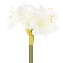 Article Amaryllis artificielle blanche avec tige, Avent et Noël, 50 cm