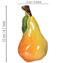 Article Ensemble de fruits artificiels (pomme et poire) décoratif, automne, 12 cm, 3 pièces