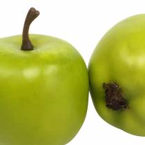 Mini pommes décoratives vert-jaune artificielles H4,3cm Ø3,6cm 24pcs