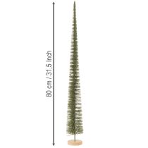 Article Sapin de Noël artificiel avec socle en bois pour décorations de Noël, 80 cm