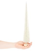 Article Sapin de Noël décoratif avec socle en bois pour décoration hivernale, 40 cm, 3 pièces