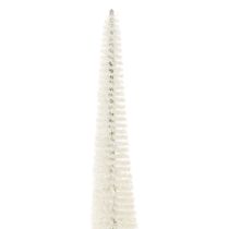 Article Sapin de Noël décoratif avec socle en bois pour décoration hivernale, 40 cm, 3 pièces