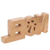Article Décoration de Noël en bois « Noel » avec nœud rouge, 18 cm